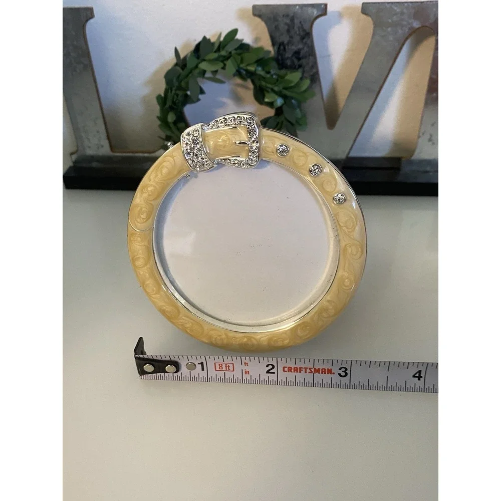 Philip Whitney Embellished Yellow Enamel and Rhinestone Small Photo Frame‎ 3